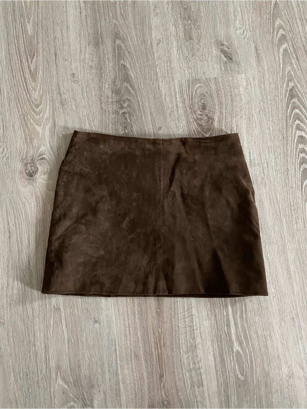 Vintage le chateau Brown Suede Mini Skirt